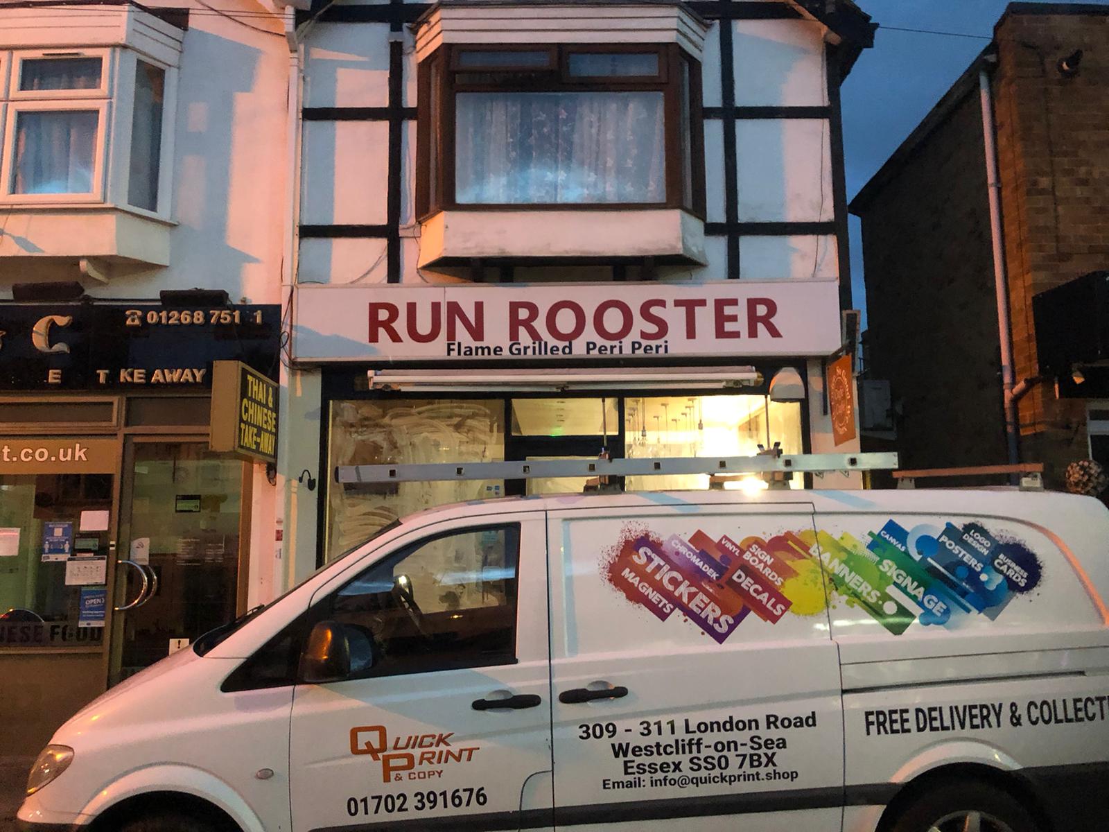 Run Rooster Shop Sign
